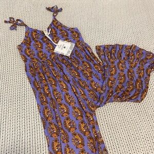 Kate Quinn Ruffle jumpsuit in paisley 18-24m NWT